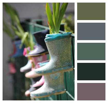 Rubber Boots Garden Decor Garden Image